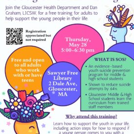 Free Signs of Suicide Training for parents and other adults who work with youth